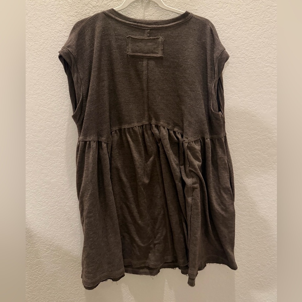 Three Bird Nest The Nest Sweet Nothings Baby Doll Dress Charcoal Brown Size S - Picture 4 of 4